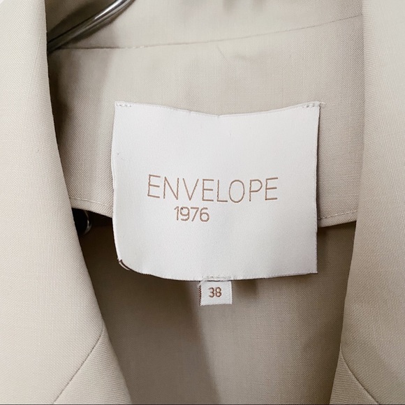 Envelope 1976 Casablanca Jumpsuit Romper Beige Tan Wool Net-A-Porter 38 6 8 S M - Picture 8 of 14